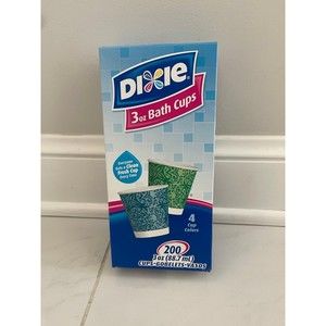 VTG Dixie Bathroom Paper Refill Cups New Sealed Assorted Designs 200 Count 3 Oz